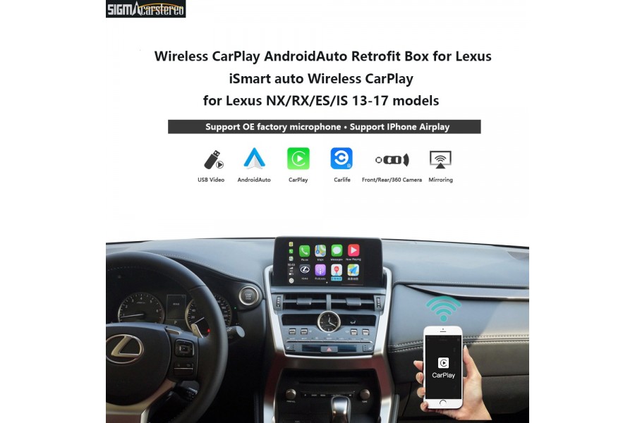 Lexus NX RX ES IS 2013-2017 models Wireless CarPlay Android Auto Smart Module 